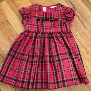 First Impressions 18 month size red plaid baby dress.